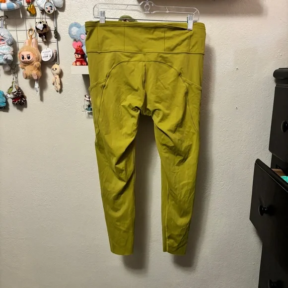 Lululemon Fast and Free Tight II 25" *Non-Reflective Nulux Golden Lime Sz 12